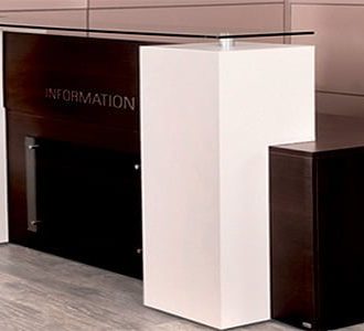 کانتر، میز پذیرش، پارتیشن ام دی اف، مبلمان اداری فطرس. دکوراسیون داخلی mdf partition and reception desk. fotros office furniture
