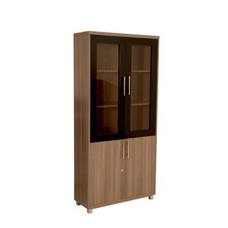 کتابخانه ویترین mdf ام دی اف اولید مبلمان اداری فطرس