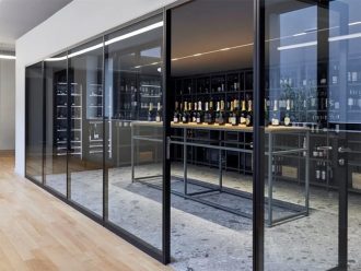 پارتیشن فریم لس مبلمان اداری فطرس. پارتیشن شیشه ای frameless partition fotros office furniture