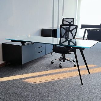 میز مدیریت شیشه ای لوتوس