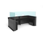 میز پیشخوان شیشه دار مدل FC04