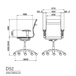 صندلی کارمندی لیو D52