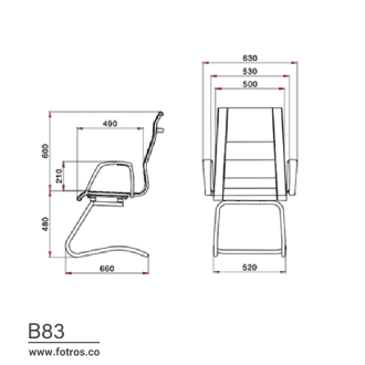 صندلی کنفرانس لیو مدل B83
