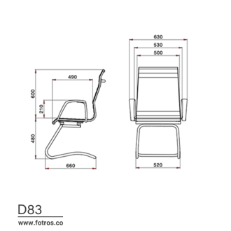 صندلی کنفرانسی لیو - D83