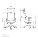 ابعاد صندلی لیو I72spu