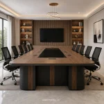 میز کنفرانس ام دی اف و شیشه-مدل fct450